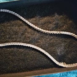 Tennis Necklace Brand New 18 In Platinum Over Brass