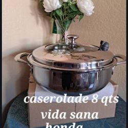 CACEROLA DE 8 QT DE ACERO INOXIDABLE 5-PLY VIDA SANA PRINCESS HOUSE 🌹🌷