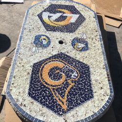 Los Angeles Rams Concrete Patio Table Set