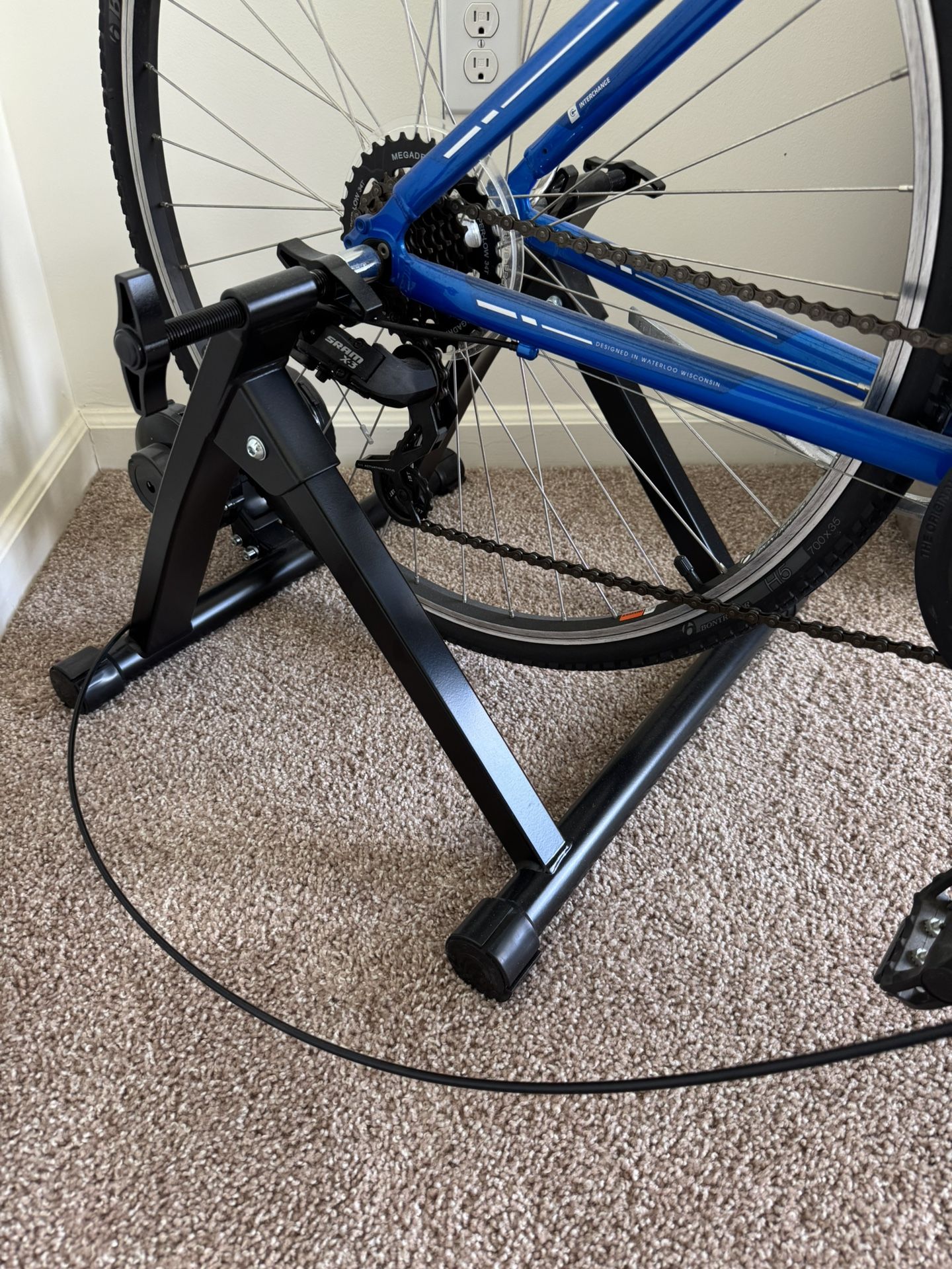 Steel Bike Trainer Stand w/ 8 Levels of Resistance (bike not included)