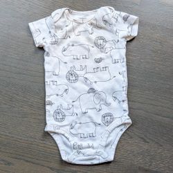 Simple Joys Carter's Safari Animal Bodysuit Onesie, Black/White - 3-6 Months