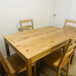 IKEA wooden dining table set
