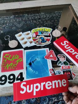 Supreme Stickers N Bape Key Chains