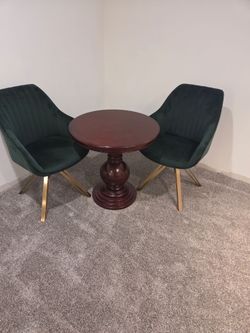 Green Chairs with Gold stems
