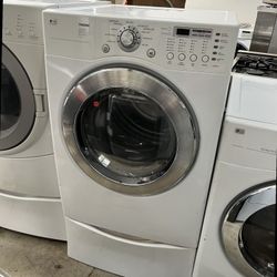lg front load dryer with pedestal