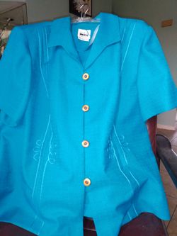 Leslie Fay Short Sleeve Blazer Size 24