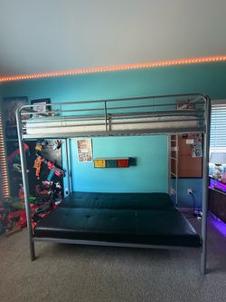 Free used futon bunk bed twin