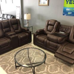 Power Reclining Sofa Or Love Seat In Stock $1299 Each Your Choice