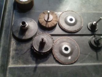 Mounted abrasive flap brush wheel