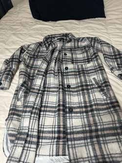 Beige checkered women’s coat