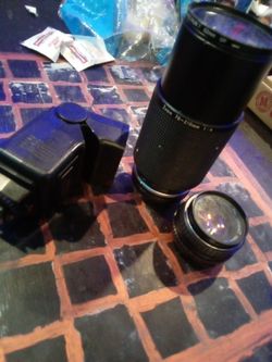 Camera lenses and flash