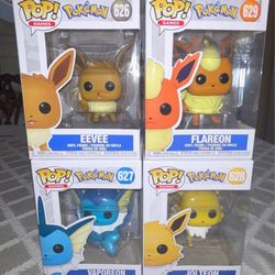 Eevee Jolteon Vaporeon Flareon Pokemon Funkos