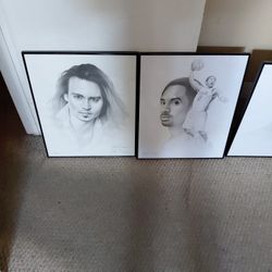 4 Charcoal Drawings