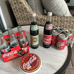 Coca Cola Lot / Bottles TCans Cookie Jar Lid Publix In 
