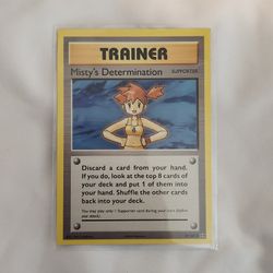 XY Evolutions Misty's Dertermination Non-holo Square Cut Misprint
