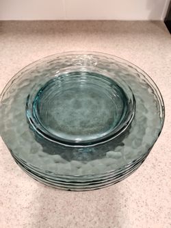 6 glass dessert plates
