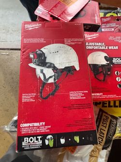 Combo Milwaukee BOLT Safety Helmet Face Shield/ Earmuffs