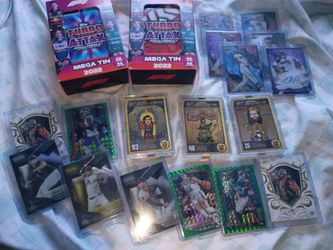 Serialized and autograph 15 cards
F1 Tin box Sealed cards
3 collectible cards golden knight with pin only 10k made in each Character
Take all $250