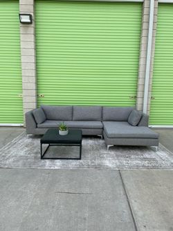 *Free Delivery* Gray High Quality Sectional Couch Sofa