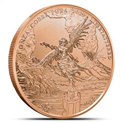 1 oz Zombucks World Libertattered Copper Round