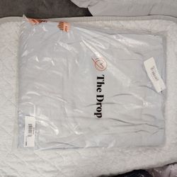 The Drop Carlota Strapless Linen Maxi Dress Skyway Size 2X