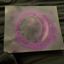 Purple Spray Painted Half Moon