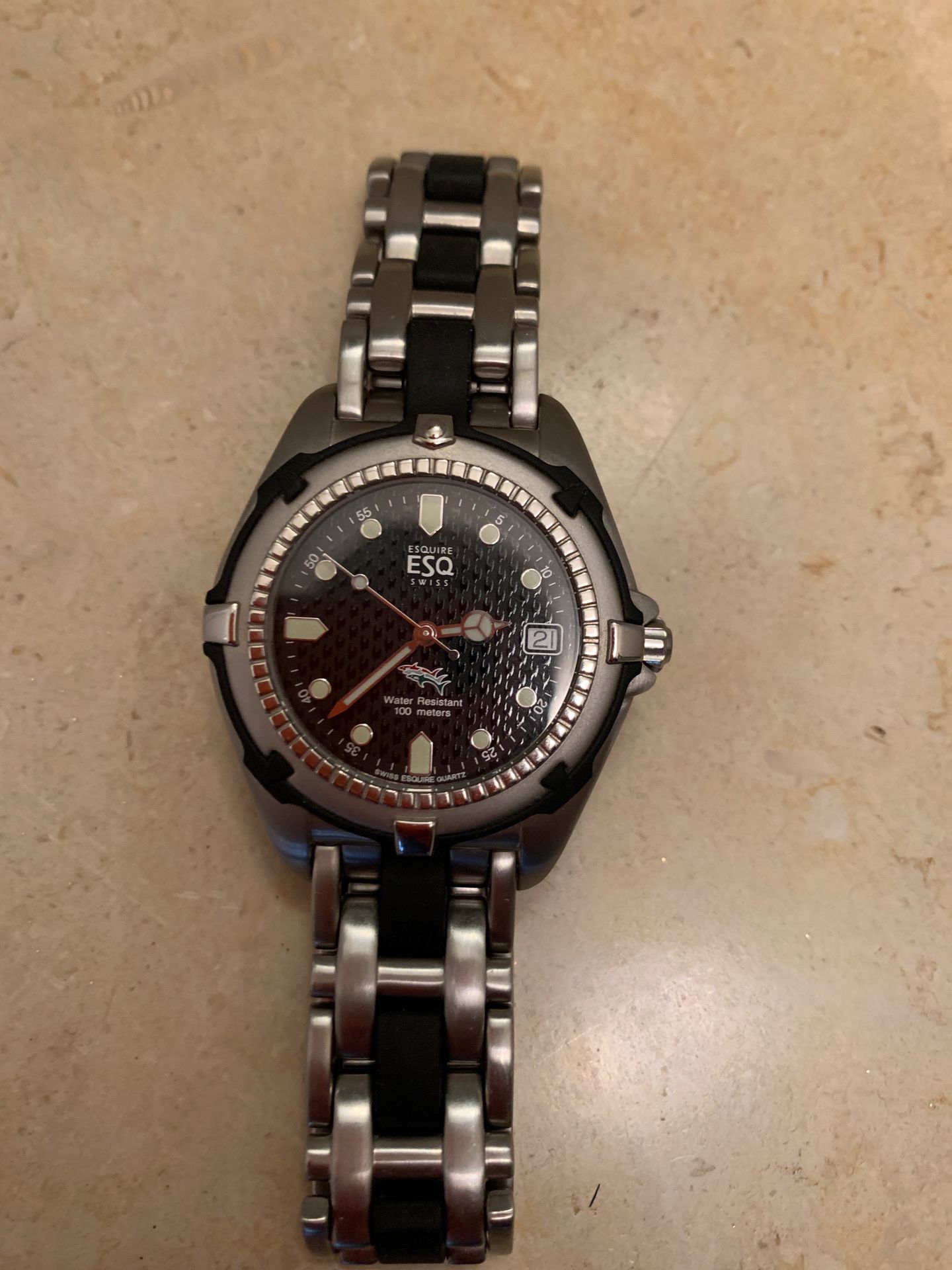 ESQ Esquire Mercedes double dolphin men’s watch NEW! New battery! for Sale in Henderson, NV