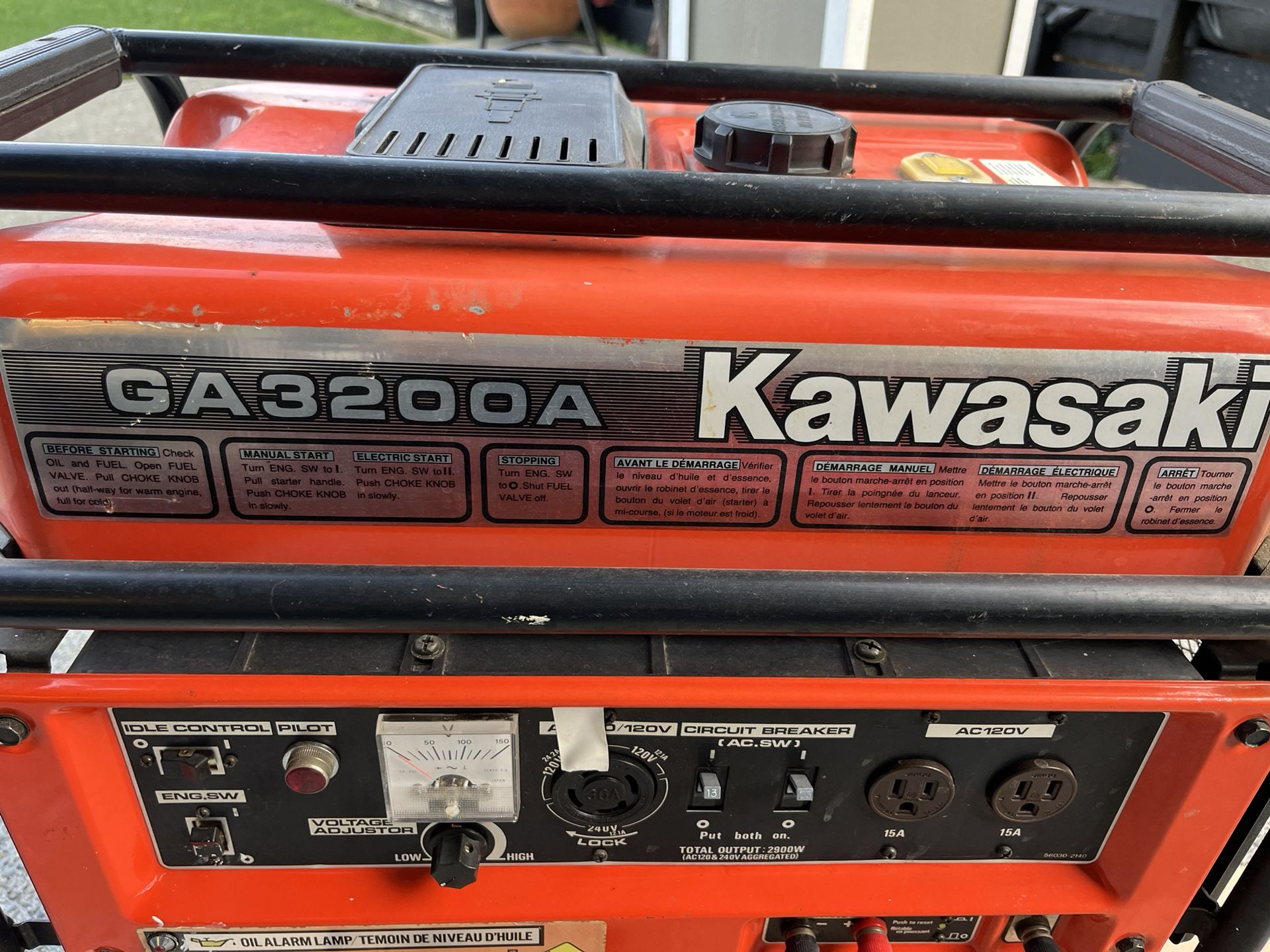 Generator * Needs New Fuel Valve* * Leaks When Valve In Open Position *