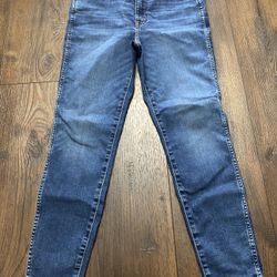Womans Blue High Rose Skinny Fit Jeans Size 10 By Kirkland #17
