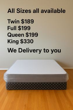 Queen Mattress Come With Free Box Spring - Same Day Delivery 