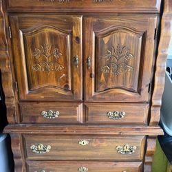 Vintage Armoire Dresser 