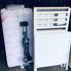Large Crib, Stroller 