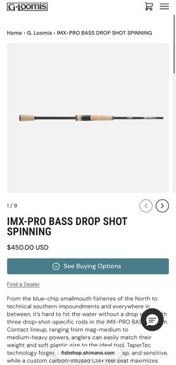 Gloomis- IMX-PRO BASS DROP SHOT SPINNING
