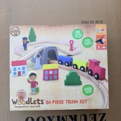 Woodlets 30 Piece Wooden Train Set
