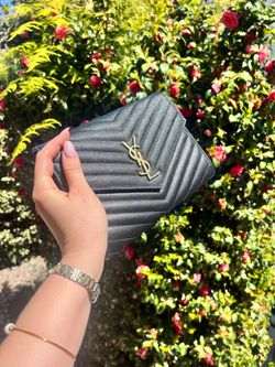 YSL leather Clatch