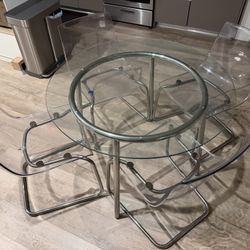 IKEA Salmi Glass Dining Table & Chairs