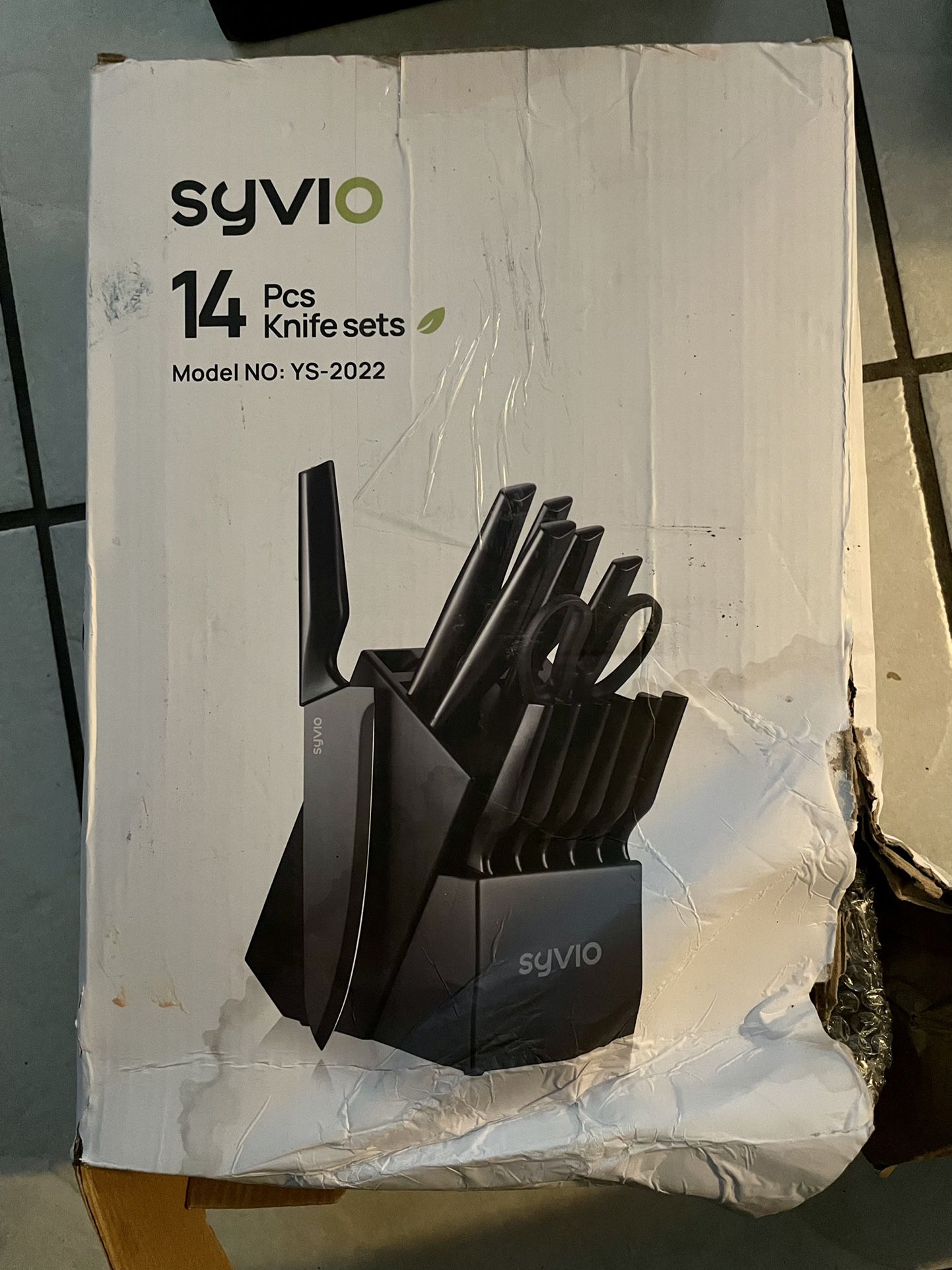 Syvio Knife Sets for Kitchen with Block, Kitchen Knife Sets 14 Piece  YS-2022