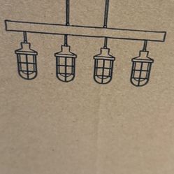 Rustic Farmhouse Black Pendant Ceiling Lights with Clear Glass and Caged Design for Kitchen