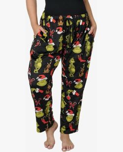 The Grinch Plush Pants How Grinch Stole Christmas Dr Seuss  Pajama Lounge XL