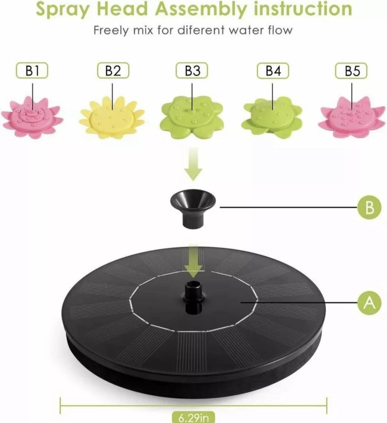 Petaloid Solar Power Fountain 1.4W Pump