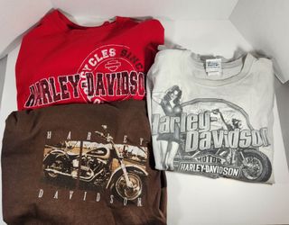 LOT OF 3 HARLEY DAVIDSON T-SHIRTS SIZE MEDIUM