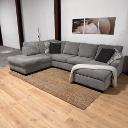 Gray U-Shape Sectional Sofa (Delivery Available)