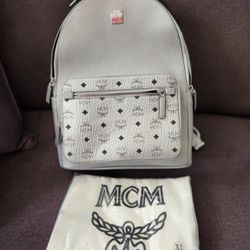 Silver Mcm Backpack 
