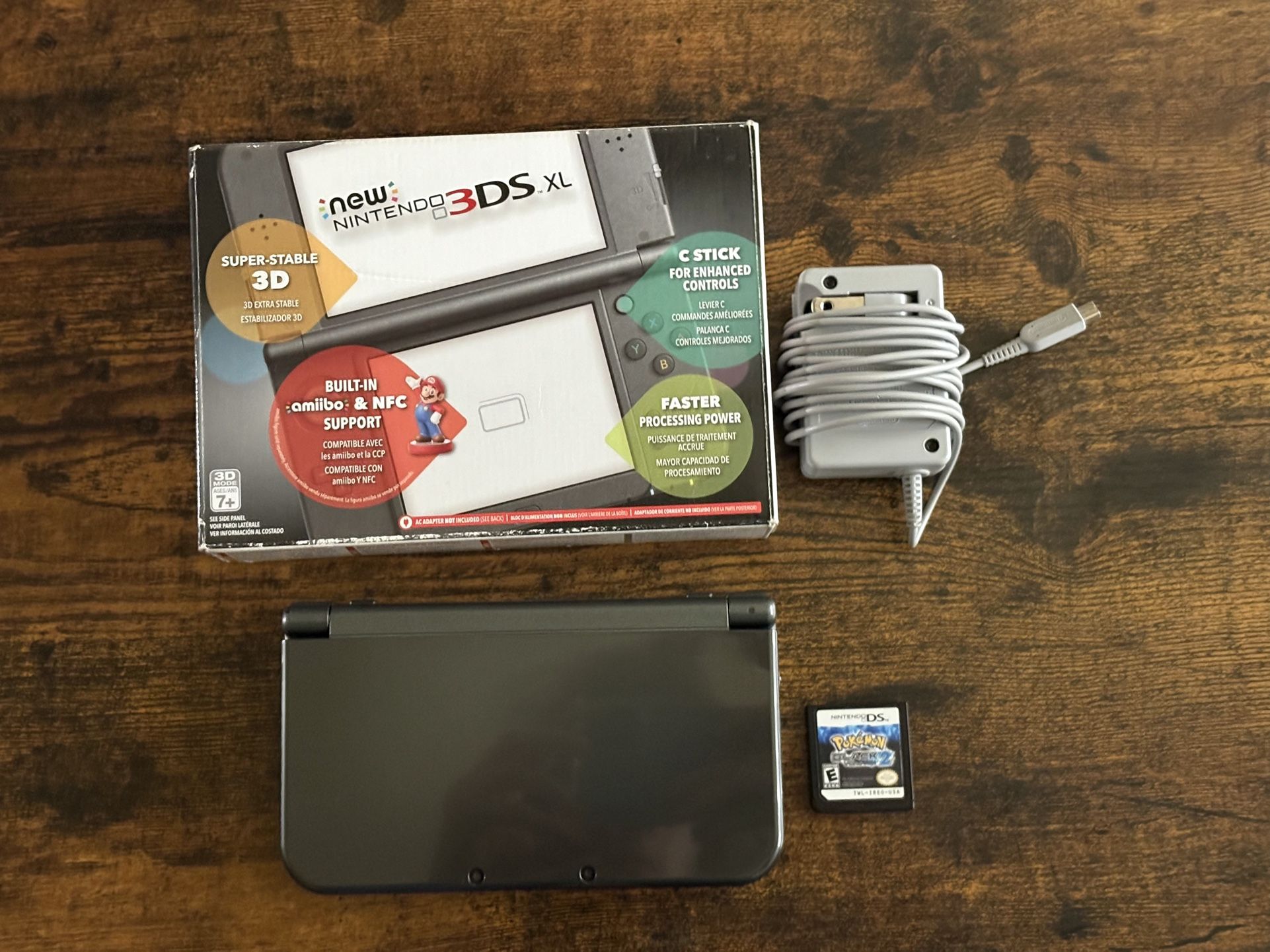 New 3ds XL In Box With Pokemon Black 2