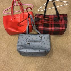 Lot Of 3 Coach Tote Bags