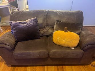 Brown Microfiber Loveseat Sofa
