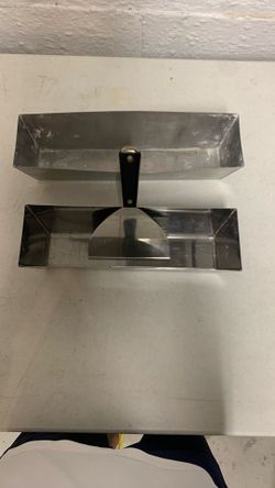 Two Contoured Mud Pan And Drywall Taping Knife 