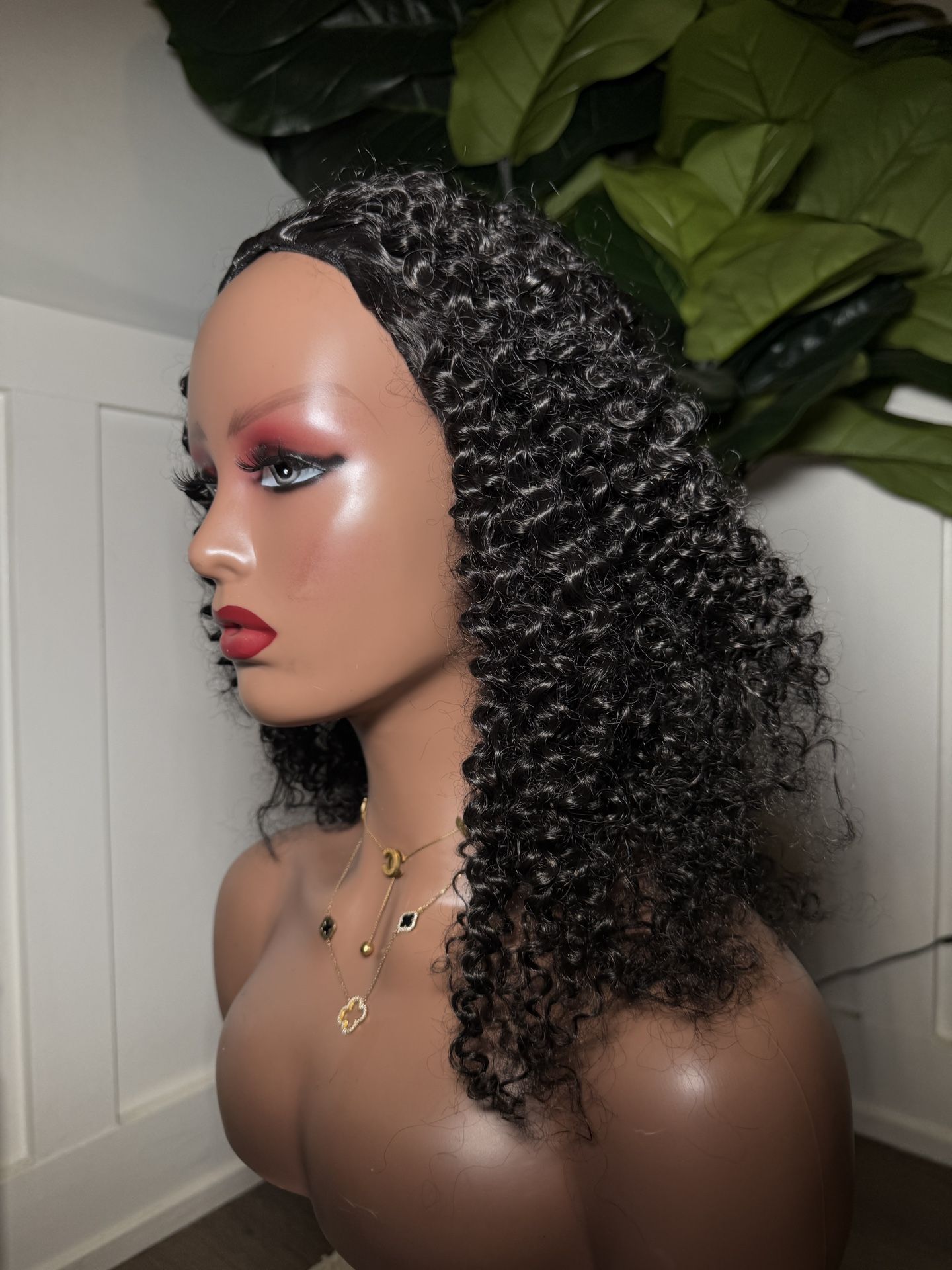 Caro Human Hair Blend Half Wig