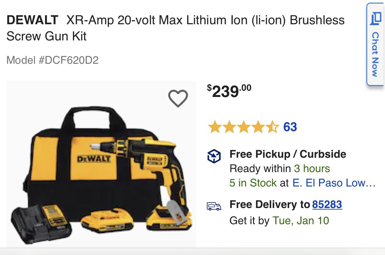 $170 All New Dewalt 20volt Xr Drywall Gun Kit With 2- Batteries Charger And Tool Bag All New Never Used $170 