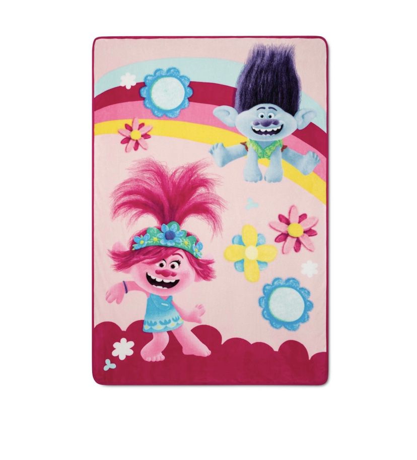 Trolls 2 World Tour 62"x90" Twin Poppy and Branch Bed Blanket